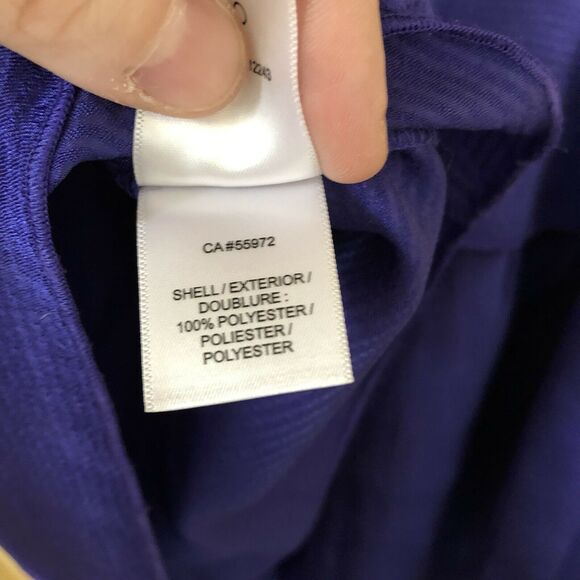 Laundry By Design Purple Strapless Tiered Dress - Size Small - Satin Ruffles - Picture 5 of 6